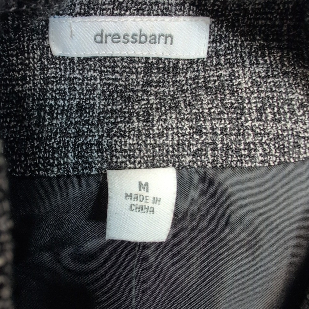 Dressbarn Jacket Womens M Gray Blazer Button Up Career‎ Comfort Preppy Casual - Picture 6 of 10